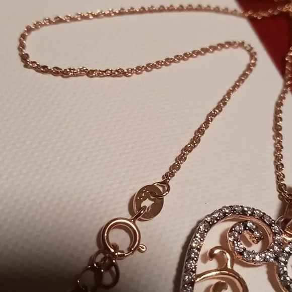 925 sterling silver in rose gold with - Picture 3 of 6